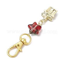 Christmas Theme Alloy Enamel with Rhinestone Pendant Decoration&nbsp;KEYC-JKC00977-02