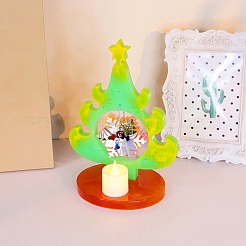 DIY シリコン キャンドル ホルダー金型  キャンドル作り用  クリスマスツリー  21.8x16.7x1.7cm&nbsp;PW-WG614D8-01