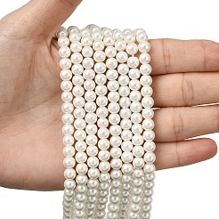 Eco-Friendly Dyed Glass Pearl Beads Strands&nbsp;HY-A008-6mm-RB002