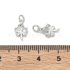 シーグレース真鍮チャーム  カドミウムフリー＆ニッケルフリー＆鉛フリー  葉のチャーム  プラチナ  11.5x7.5x1.5mm  穴：2.5mm&nbsp;XGRQ3D575-460P