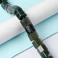 天然石インディアン瑪瑙ビーズ連売り  六角柱  9~11x12x13.5~14mm  穴：1.2mm  約20個/連  7.64~8.70インチ（19.4~22.2cm）&nbsp;G-F743-03B