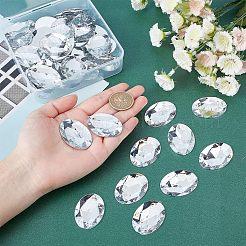 Acrylic Rhinestone Flat Back Cabochons&nbsp;GACR-FG0001-05