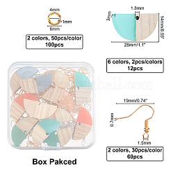 DIY Dangle Half Round Earring Making Kits&nbsp;DIY-OC0006-04