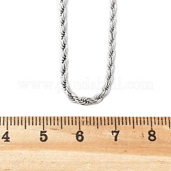 Tarnish Resistant 304 Stainless Steel Rope Chain Necklaces&nbsp;NJEW-E026-09P