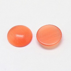 キャッツアイカボション  半円  サンゴ  7x2.5mm&nbsp;CE-J002-7mm-01