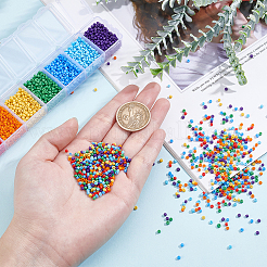 Glass Round Seed Beads Set&nbsp;SEED-WH0003-01