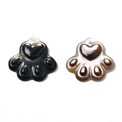 ナチュラルブラックリップシェルチャーム  犬の足  12~13x13~14x2~3mm  穴：0.9mm&nbsp;SSHEL-S258-98C