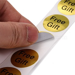フラットラウンドい紙ありがとうステッカー  ワード無料プレゼント付き  粘着ギフトタグラベルyoustickers  ライトカーキ  6.4x2.85cm  500PCS /ロール&nbsp;DIY-C042-09A