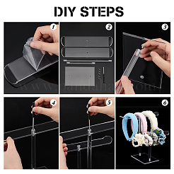 T-shaped Acrylic Headband Organizers&nbsp;ODIS-WH0001-37