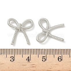 合金ペンダント  ラックめっき  蝶結び  プラチナ  18x17x3.5mm  穴：5x3.5mm&nbsp;FIND-Z089-12P