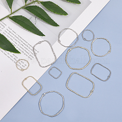 48Pcds 12 Styles Alloy Open Back Bezel Pendants&nbsp;FIND-CA0008-13