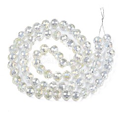 Electroplate Transparent Glass Beads Strands&nbsp;EGLA-N002-15-B02