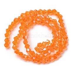 Transparent Electroplate Glass Beads Strands&nbsp;GLAA-F029-4mm-C11