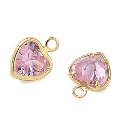 Brass Micro Pave Cubic Zirconia Charms&nbsp;CU-CBABEB3-03G-01