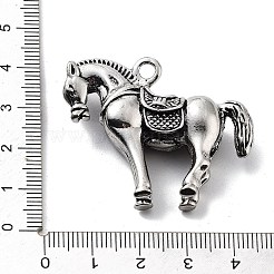 合金のチベット風チャーム  馬のチャーム  アンティークシルバー  34.5x40.5x11.5mm  穴：3mm&nbsp;TIBE-L012-033AS