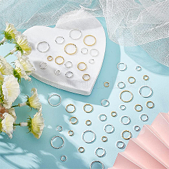 80Pcs 8 Style Brass Linking Rings&nbsp;KK-BC0009-03