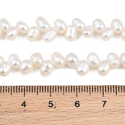 天然養殖淡水パールビーズ連売り  ライス  トップ掘削  グレード5 A  ホワイト  5~5.5mm  穴：0.3mm  約97~98個/連  14.76''（37.5センチメートル）&nbsp;PA-CBAFEE8-12