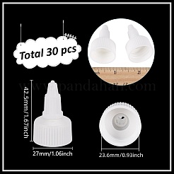 プラスチックツイストボトルキャップ  スクイズボトル交換用キャップ  のり調剤ボトル用  工芸品の修理と芸術  ホワイト  4.3x2.7cm  内径：24mm&nbsp;FIND-WH0139-750B