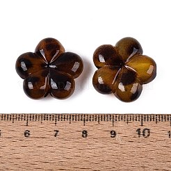 ヒョウ柄不透明アクリルビーズ  花  ツートン  サドルブラウン  22~22.5x24x9.5~10mm  穴：2.8mm&nbsp;OACR-N162-19A