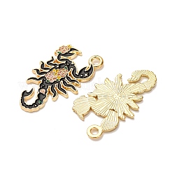 合金エナメルチャーム  サソリチャーム  ゴールドカラー  27x15.5x1.5mm  穴：1.8mm&nbsp;X1-FIND-H051-08G