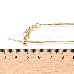1MM Brass Round Snake Chain Adjustable Slider Necklaces&nbsp;NJEW-M108-29G