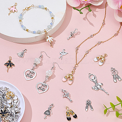 48Pcs 15 Styles Rack Plating Alloy Enamel Pendants&nbsp;ENAM-PH0003-33