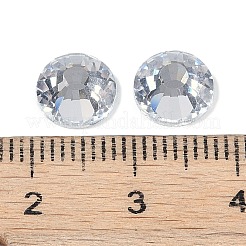 フラットバックガラスラインストーン  グレードA  バックメッキ  多面カット  半円  クリスタル  8~8.3mm  約144個/袋&nbsp;X-RGLA-C002-SS40-001