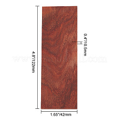 ナイフハンドル工芸品用未完成白檀  長方形  サドルブラウン  12.2x4.2x1.05cm&nbsp;WOOD-WH0036-07