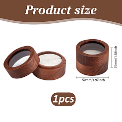 1-Slot Round Wood Ring Storage Boxes&nbsp;CON-HY0001-05A