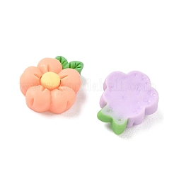 オペーク樹脂カボション  花  ミックスカラー  15x12.5x5.5mm&nbsp;RESI-F072-04