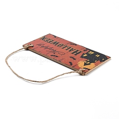 Halloween Wooden Door Hanging Welcome Sign Board&nbsp;HJEW-Z002-02A