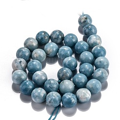 天然石ビーズ連売り  模造ラリマー  染め  ラウンド  6mm  穴：1mm  約63個/連  38cm&nbsp;G-L367-01-6mm