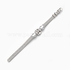 合金ラインストーンスナップコードブレスレット作り  スナップボタン付き  クラウン  プラチナ  8-7/8インチ（22.5cm）  8mm  スナップボタンを5~6mmのノブに合わせます。&nbsp;BJEW-S136-07