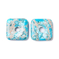 天然レガライト/インペリアルジャスパー/海底堆積物ジャスパーペンダント  正方形  40x40x8.6x7.5mm&nbsp;G-K317-E01
