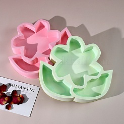 花の DIY シリコンモールド  レジン型  UVレジン用  エポキシ樹脂ジュエリー作り  ホワイト  156x140x27mm&nbsp;PW-WG545B4-01