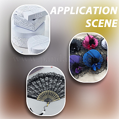 2 Rolls Polyester Flower Lace Ribbon&nbsp;OCOR-CY0002-87