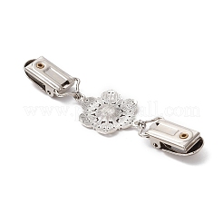 合金と鉄のカーディガンクリップ2個  女性用セーターの襟クリップ  蝶＆花  ミックスカラー  109~152mm&nbsp;JEWB-BR00183
