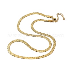 304 Stainless Steel Herringbone Chain Necklaces&nbsp;NJEW-P282-04G