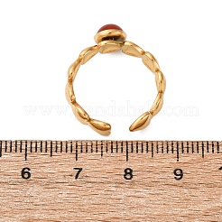 304 Stainless Steel Adjustable Open Cuff Rings&nbsp;RJEW-A071-11G