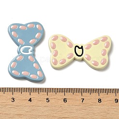 オペーク樹脂カボション  ジュエリー作りのための  ミックスカラー  蝶結び  21x37.5x2.5mm&nbsp;RESI-F050-12