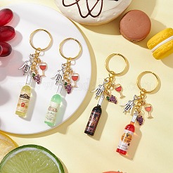 Resin & Glass & Alloy Keychain&nbsp;KEYC-JKC01158