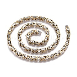 304 Stainless Steel Byzantine Chains&nbsp;CHS-K010-03A-PG