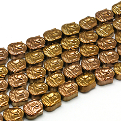 Electroplated Buddha Non-magnetic Synthetic Hematite Bead Strands&nbsp;G-E295-12C