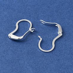 真鍮製フープピアスパーツ  カドミウムフリー＆鉛フリー  銀  19.5x3mm  ピン：0.8x0.8mm&nbsp;FIND-Z039-30S