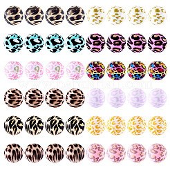 48個12色シリコンビーズ  ラウンド  ミックスカラー  15mm  4個/色&nbsp;SIL-TA0002-61A