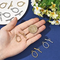 5Pcs 304 Stainless Steel Toggle Clasps&nbsp;STAS-YW0003-36G