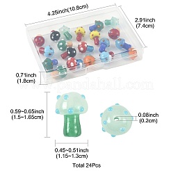 24Pcs 10 Colors Handmade Lampwork Beads Strands&nbsp;LAMP-FS0001-71