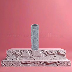 プラスチックハンドル粘土テクスチャローラー  陶器ツール  スレートグレイ  100~102x30~31.5mm&nbsp;DIY-WH0699-88D