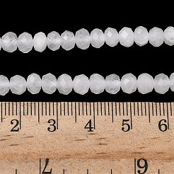 天然石クオーツクリスタルビーズ連売り  水晶  ロンデル  多面カット  5.5~6.5x4.5mm  穴：1mm  約91~94個/連  15.35''（39cm）〜15.43''（39.2cm）&nbsp;G-D344-A27