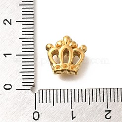 イオンプレーティング（IP）304ステンレスビーズ  クラウン  18KGP本金メッキ  11.5x12x5.5mm  穴：2mm&nbsp;STAS-I321-51G
